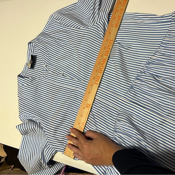 Tuckernuck Blue White Stripe Royal Shirt Dress Medium G2 - Picture 9 of 9
